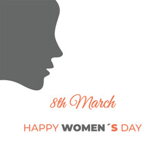 Flat women's day background