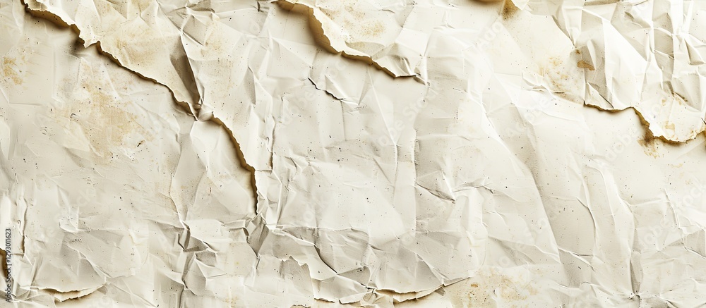 Leinwandbilder Textured beige paper background featuring rough, crinkled spots and subtle color variations creating a warm blank canvas for design purposes.