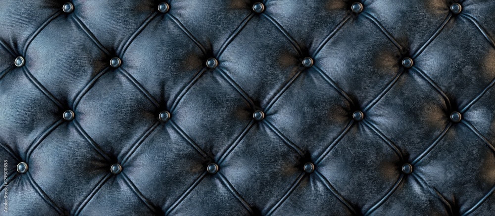 Poster elegant dark blue and grey tufted fabric texture featuring a sophisticated diamond pattern with glos