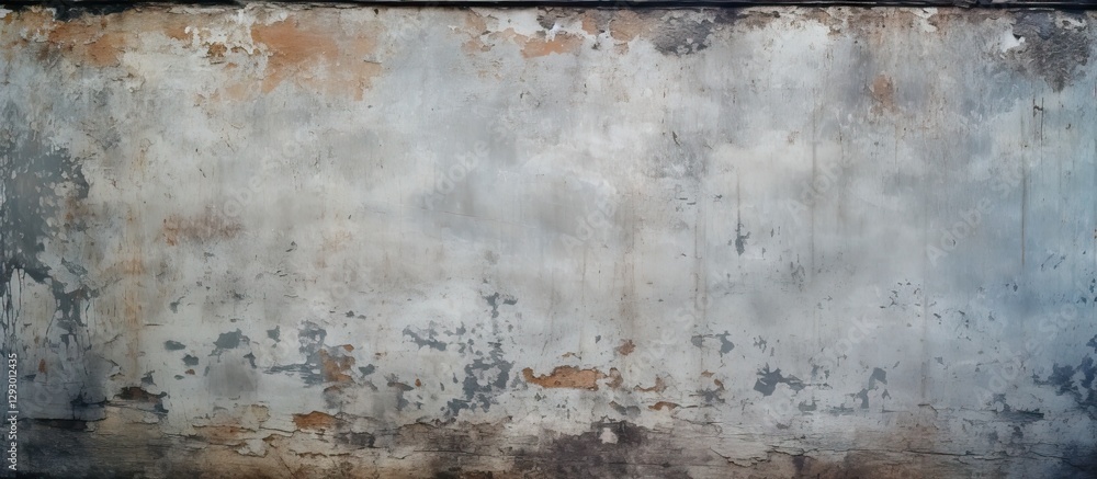 Leinwandbilder textured weathered concrete wall with faded blue and gray paint, displaying mold patches along the b