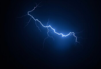 Striking Blue Lightning: A high-energy display of electric blue lightning bolts against a dark black background, conveying power and atmospheric intensity.

