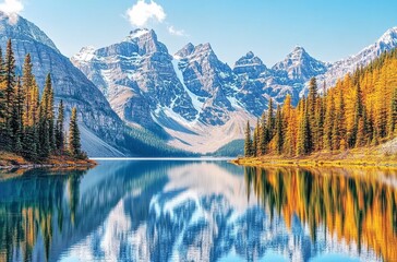 Lake Louise Majesty: Glacial Peaks and Autumn Hues


