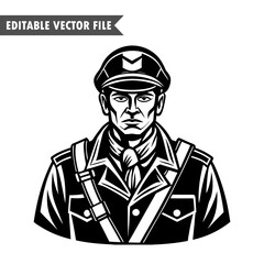 army Silhouette, army vector illustration of a man