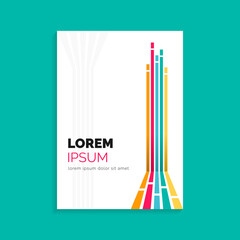 Cover Design with Abstract Line Perspective Composition