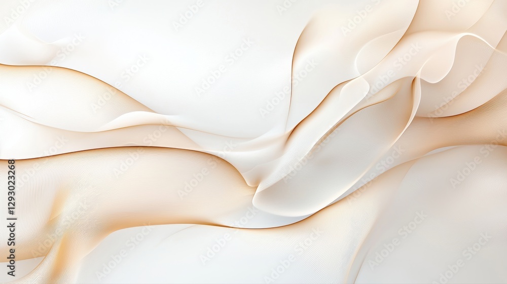 Poster abstract fluid pattern with soft beige tones, perfect for backgrounds or textures.