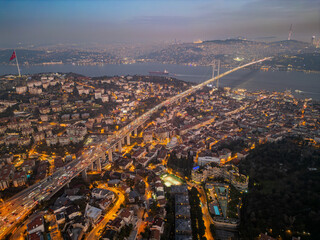 Night view of the 15 July  Bridge istanbul