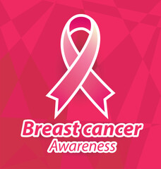 healthcare and medicine concept. pink breast cancer awareness ribbon vector illustration.