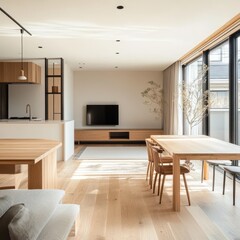 Modern Living Room with Minimalist Furniture and Natural Light