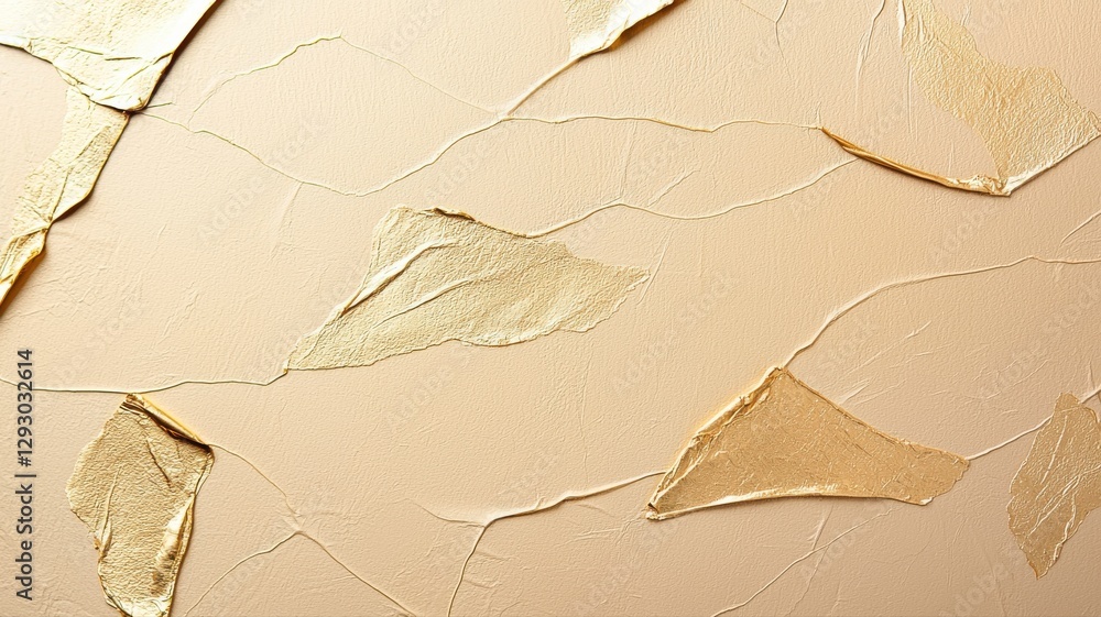 Poster abstract textured background with golden and beige elements creating an elegant modern aesthetic.