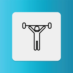 Strength Training icon. Editable stroke. Vector illustration