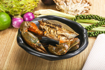 Delicous fresh raw uncooked crab