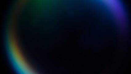 Fototapeta premium Ethereal Rainbow Glow Overlay Multicolor Halo on Black