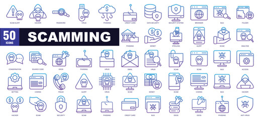 Scamming Gradient Icon Set