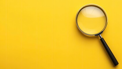 Magnifying glass on yellow background (1)