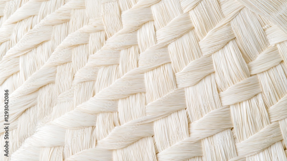 Poster close-up of intricate white woven texture textile background with repeated pattern.