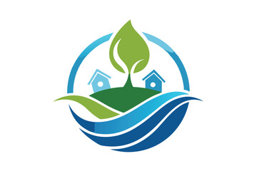 Logo design for a nonprofit dedicated to environmental protection and sustainability, Design a simple logo for a non-profit focused on providing clean water to communities in need