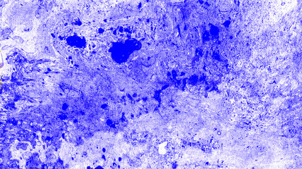 Abstract marble background from different shades of blue and white. Chaotic spots, waves, stripes and dots. They mix each other and form different textures, colors. Ultra marine, cobalt, navy.