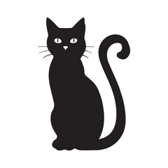 Fototapeta premium Cat vector silhouette Design Isolated on white background