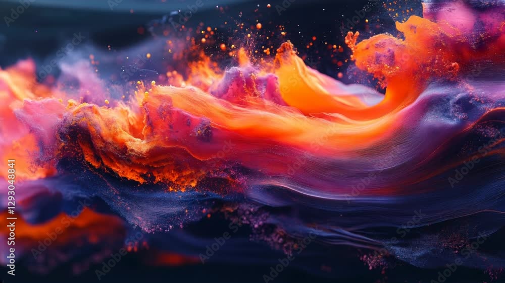 Aufkleber creative display of vibrant colors mixing together in an abstract design showcasing artistic flow an