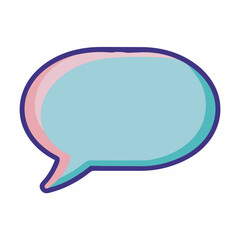 Fototapeta premium Speech Bubble icon against white background