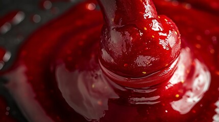 Prank with a ketchup bottle filled with strawberry jam creates a surprising twist in a kitchen setting. Generative AI
