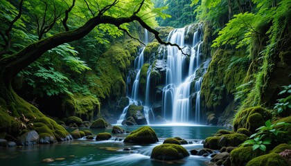 waterfall in the jungle