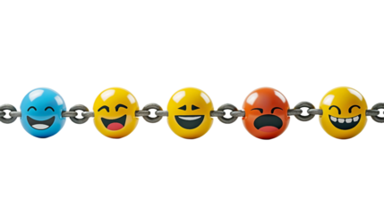 Emotional Chain on transparent background PNG.