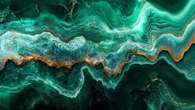 Emerald Liquid Marble: Swirling emerald green and teal hues create a mesmerizing abstract artwork reminiscent of liquid marble, accented with shimmering gold veins. The image evokes luxury.