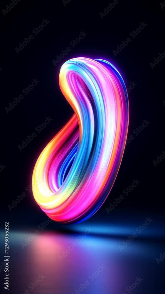 Poster light and color create mesmerizing patterns through dynamic movement in an artistic display