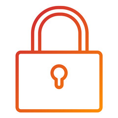 Vector Design Padlock Icon Style