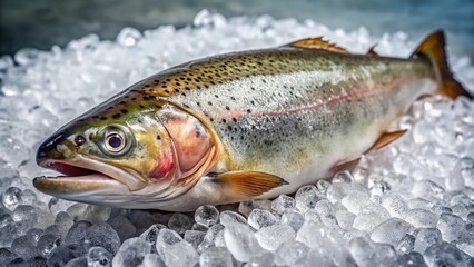 Freshly Caught Trout on Ice - Supermarket Display