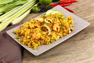 Asian Fried rice with seafood