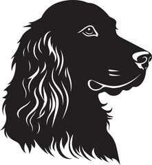 Boykin Spaniel Silhouette Vector Illustration White Background