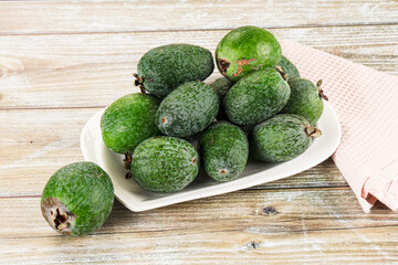 Sweet ripe juicyfruit feijoa