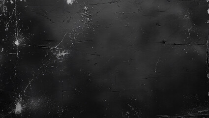 Aged Film Effect Texture – High-Contrast Black Scratched Surface with Dusty Grunge Details for Retro and Industrial Designs