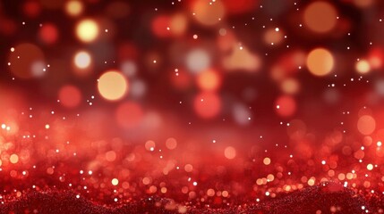 Abstract Red and Gold Bokeh Background