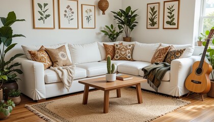 modern living room with sofa