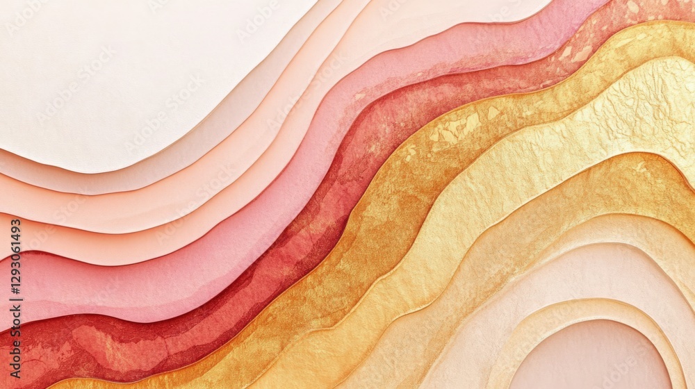 Poster layered colors of soft pastels and gold hues: an aesthetic analysis of diffused gradient textures in