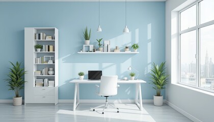 modern living room with white furniture