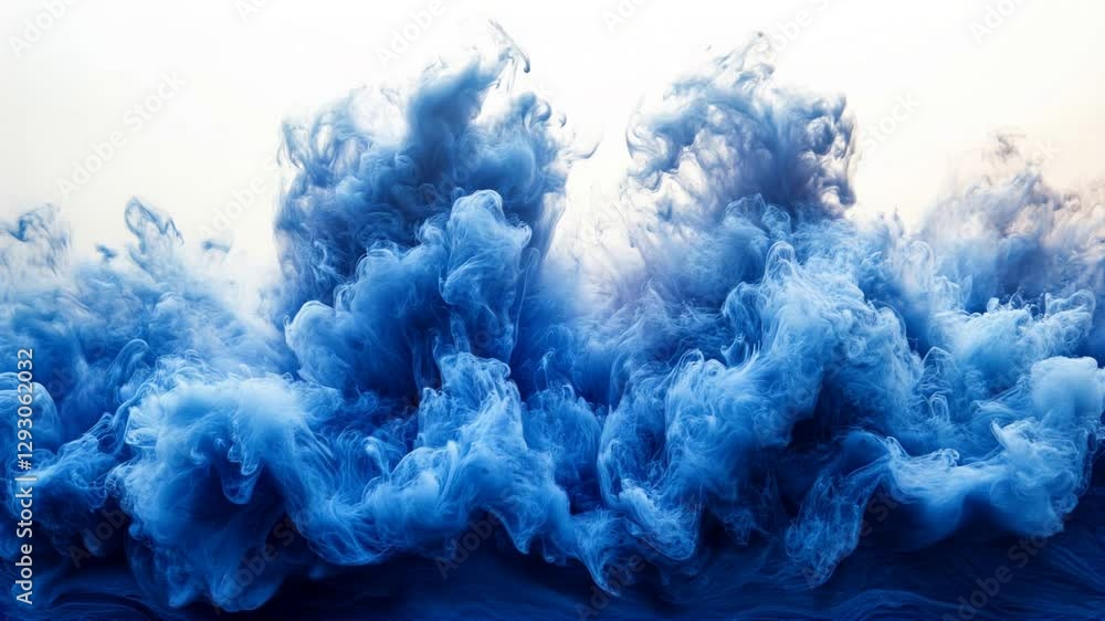 Poster dynamic blue waves crashing against each other create a breathtaking visual spectacle in a serene co