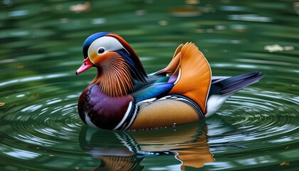 mandarin duck in the water