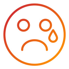 Vector Design Crying Icon Style