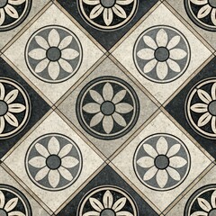 Seamless Floral Pattern Design Indoor Space Digital Art Modern Aesthetic Top-Down View Creative Inspiration