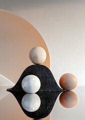 A stunning 3D rendering of abstract shapes with three-dimensional depth, creating a futuristic and artistic digital design.