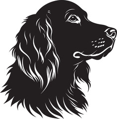 Boykin Spaniel Silhouette Vector Illustration White Background