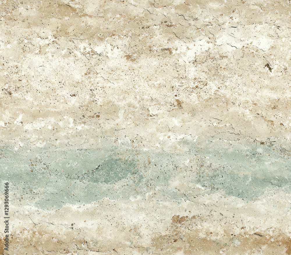 Poster natural stone texture with soft teal and cream layers, perfect for design, seamless pattern style.