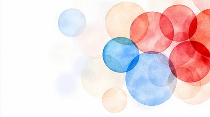 Abstract Watercolor Circles Background