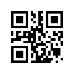 QR code icon. Template of quick responce matrix barcode in square grid. Phone camera readable digital label isolated on white background. Vector graphic illustration