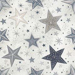 Obraz premium Seamless Starry Night Pattern Design Digital Art Creative Space Contemporary Aesthetic Abstract Viewpoint