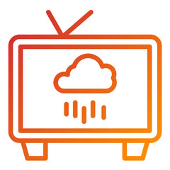 Vector Design Weather News Icon Style